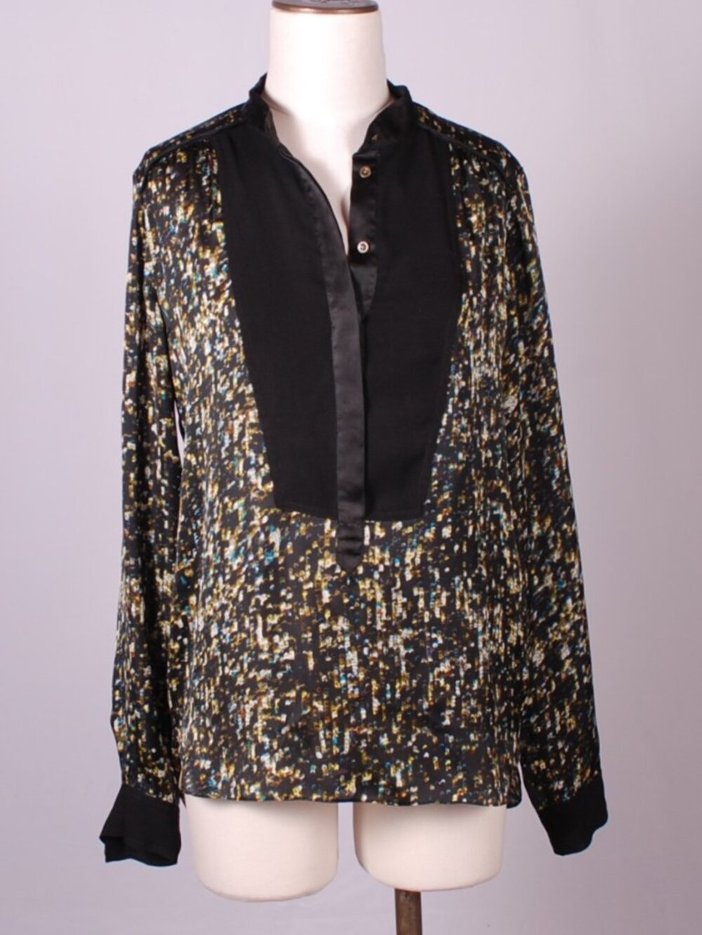 EUC Rebecca Taylor Multicolor Abstract Print Blouse, Sz  - 6